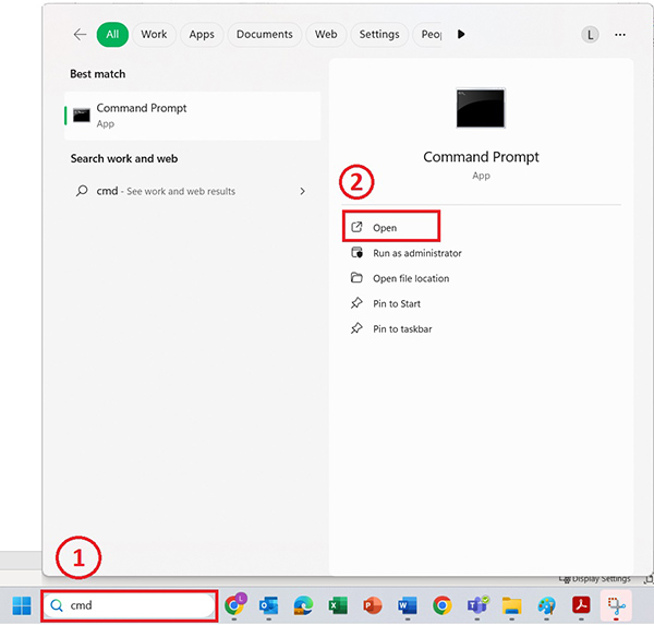 acceso a consola de comandos windows